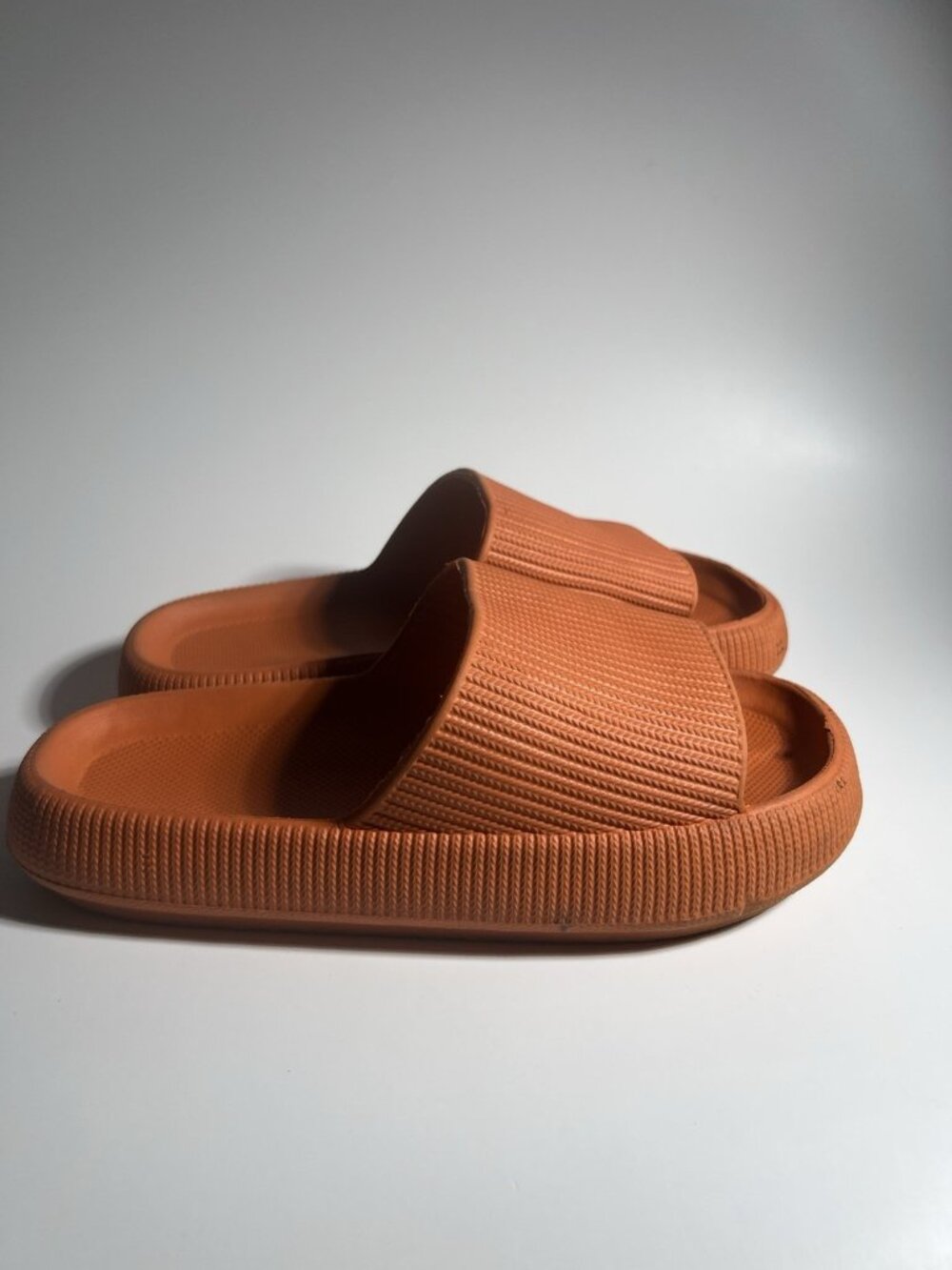 Orange Lightweight Rubber Slide Sandals Women’s EU 38/39 Comfort Slip-On - Picture 8 of 9